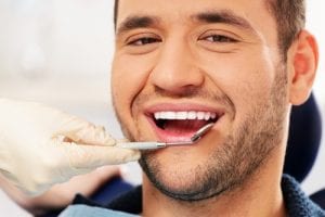 man at dentist